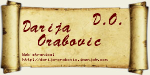 Darija Orabović vizit kartica
